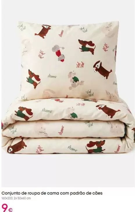 .Com - Conjunto De Roupa De Cama Com Padrao De Coes