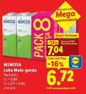 Mimosa - Leite Meio-gordo