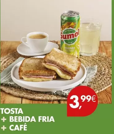 Tosta + Bebida Fria + Cafe