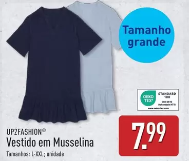 up2fashion - Vestido Em Musselina