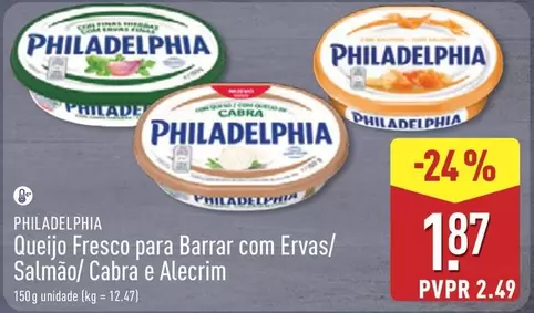 Philadelphia - Queijo Fresco Para Barrar Com Ervas/ Salmo/cabra E Alecrim