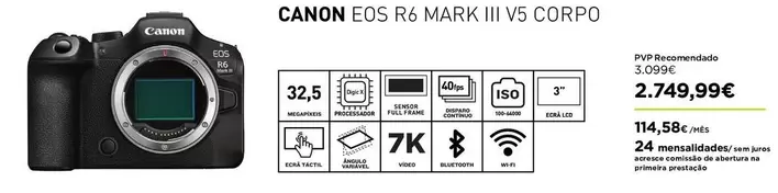 Canon - EOS R6 Mark III V5 Corpo
