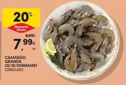 Camarão Grande 20/30 Vannamei Congelado