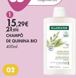 Klorane - Champo De Quinina Bio