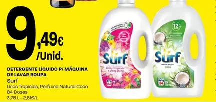 Surf - Detergente Líquido P/Maquina De Lavar Roupa