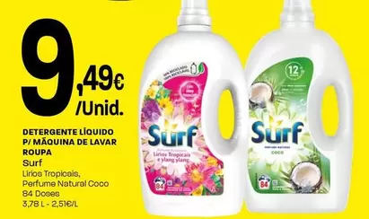 Surf - Detergente Líquido P/Maquina De Lavar Roupa