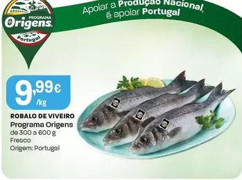 Programa Origens - Robalo De Viveiro Fresco