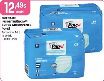 Porsi - Cueca De Incontinencia Super Absorvente