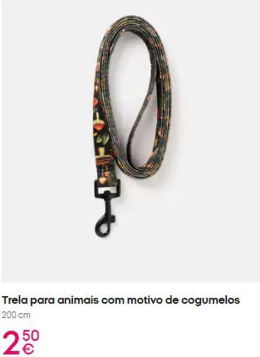 .Com - Trela Para Animais Com Motivo De Cogumelos