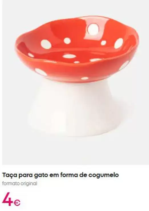 forma+ - Taça Para Gato Em Forma De Cogumelo