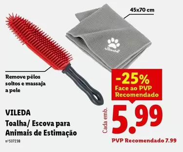 Vileda - Toalha/Escova Para Animais De Estimação