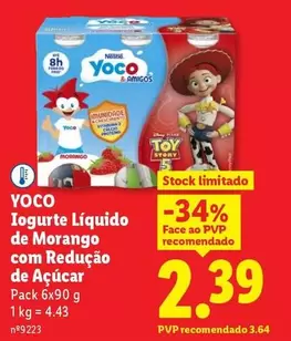 yoco - Yoco Iogurte Liquido De Morango Com Redução De Açúcar