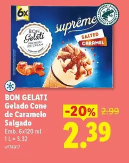 Premium - Gelado Cone De Caramelo Salgado