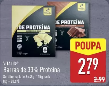 Vitalis - Barras De 33% Proteina