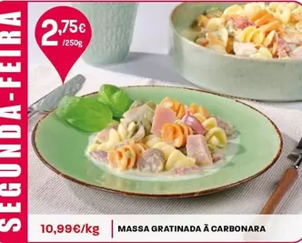 Massa Gratinada A Carbonara