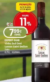 Expertclub - Vinho Sud Oest Lussac Saint Emilion