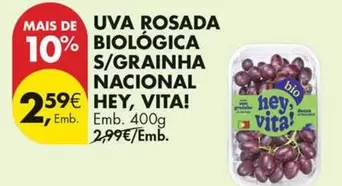 bio - Uva Rosada Biologica S/Grainha Nacional