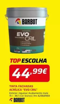 Barbot - Tinta Fachadas Acrílica EVO Cril