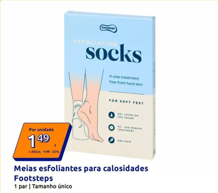 Footsteps - Meias Esfoliantes Para Calosidades