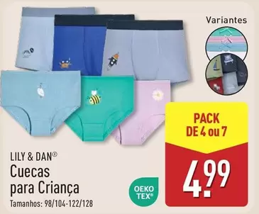 Lily & Dan - Cuecas Para Criança
