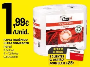 Porsi - Papel Higienico Ultra Compacto