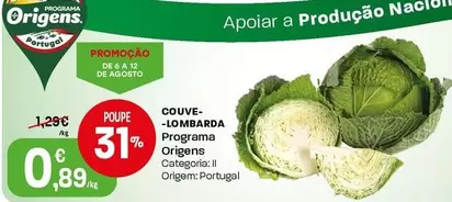 Programa Origens - Couve-Lombarada
