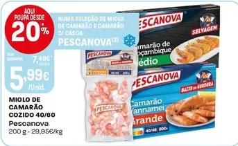 Pescanova - Miolo De Camarao Cozido 40/60