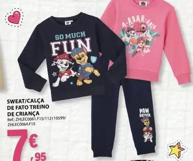 Paw Patrol - Sweat/Calça De Fato Treino De Crianca