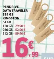 Kingston - Panadrive Data Traveler Se9 G3