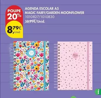 Agenda Escolar A5 Magic Fairy/garden Moonflower
