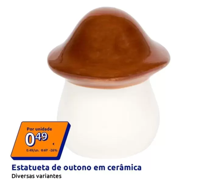 Estatueta De Outono Em Ceramica