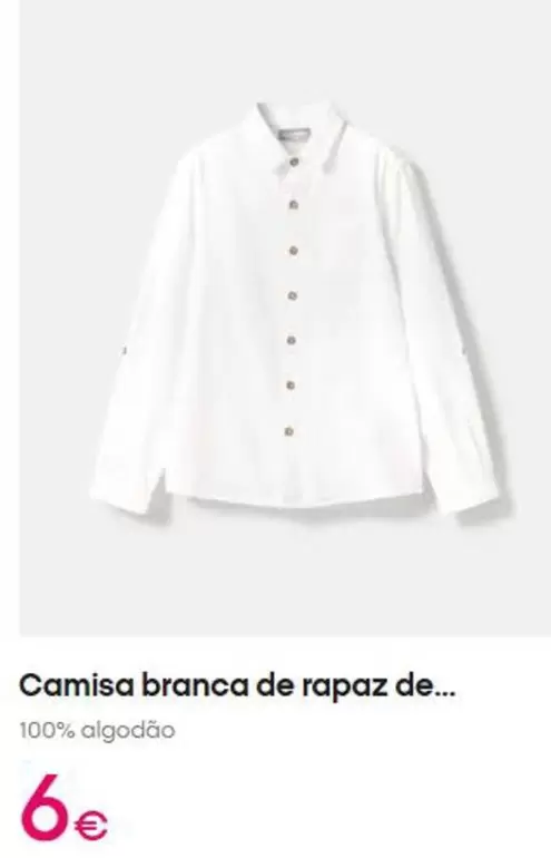 Camisa Branca De Rapaz De...