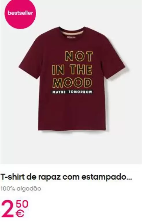 T-shirt De Rapaz Com Estampado