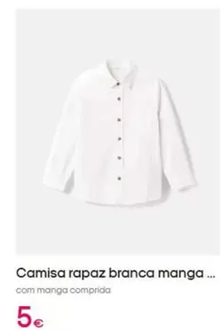 .Com - Camisa Rapaz Branca Manga