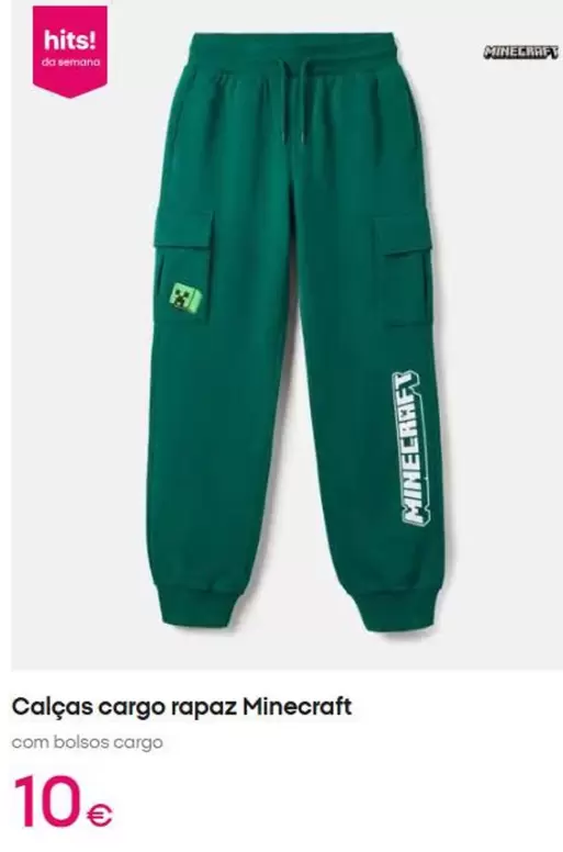 Minecraft - Calças Carga Rapaz