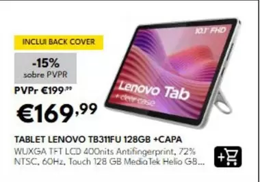 Lenovo - Tablet Tb31fu 128gb +Capa