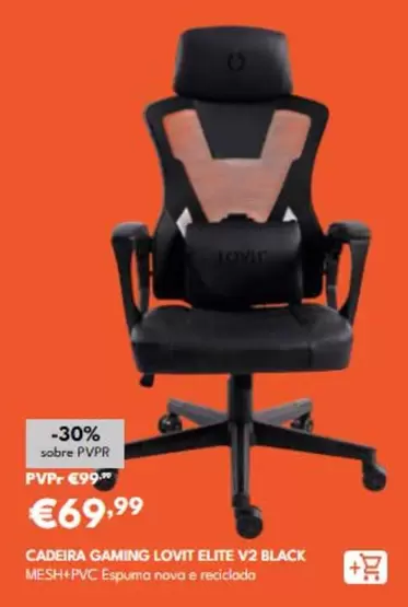 Lovit - Cadeira Gaming Elite V2 Black