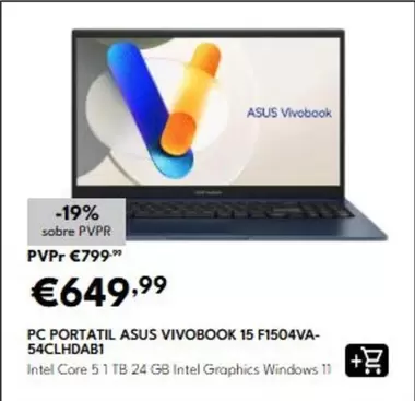 Asus - Pc Portatil Vivobook 15 F1504va-54clhdab