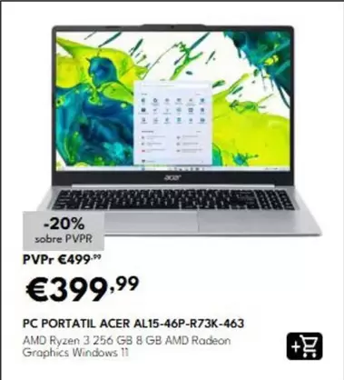 Acer - Pc Portatil Al15-46p-r73k-463