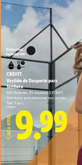 Crivit - Vasido De Desperto Para Senhora