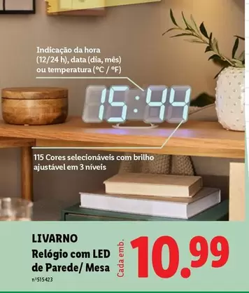 Dia - Relógio Com Led De Parede/ Mesa