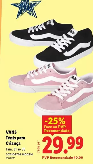 Vans - Tenis Para Crianca