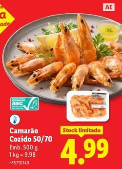 A+ - Camarão Cozido 50/70