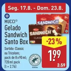 B! - Gelado Sandwich Santo Box
