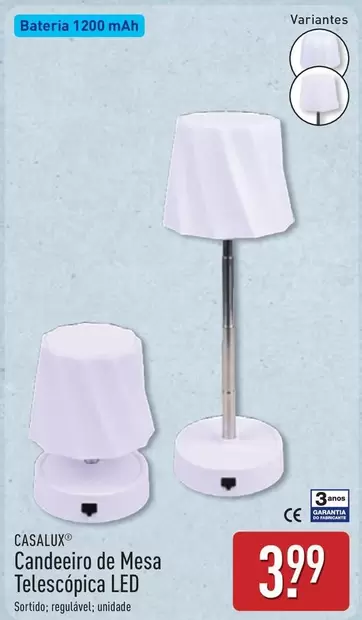 Candeiro De Mesa Telescópica LED