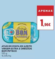 Bom Petisco - Atum Em Posta Em Azeite Virgem Extra E Oregaos
