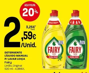 Fairy - Detergente Líquido Manual P/Lavar Loica