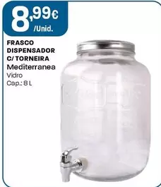 Frasco Dispensador C/Torneira Mediterranea
