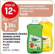 Porsi - Detergente Líquido Manual Ultra Concentrado P/Lavar Loica