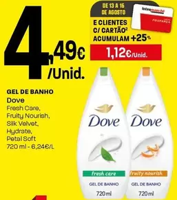 Dove - Gel De Banho Fresh Care